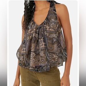 Free People Strawberry Halter Tank Top